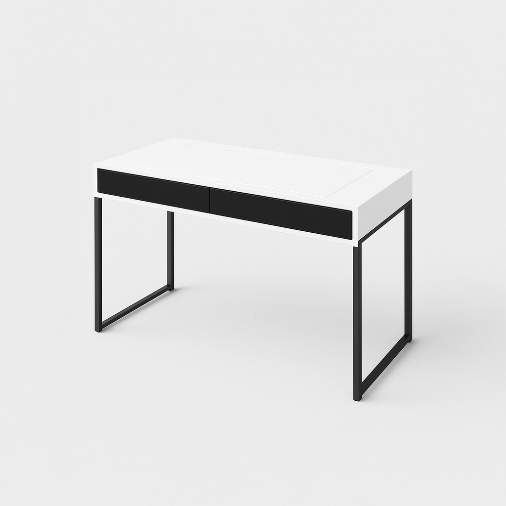 [FURN_0096] Scrivania personalizzabile (Bianco, Acciaio)